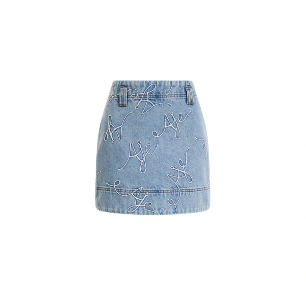 Coast Logo Denim Mini Skirt