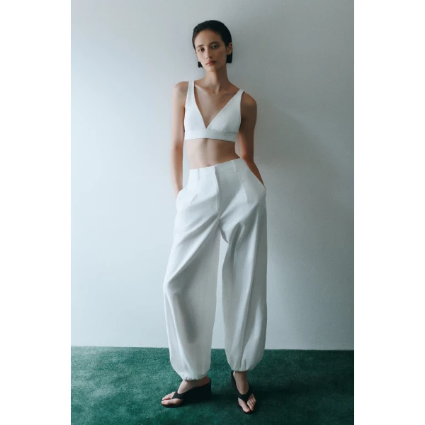 Aje Corine Harem Pant in White | Pants | Coveti