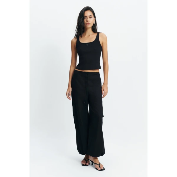 Aje Corine Relaxed Cargo Pant in Black | Pants | Coveti