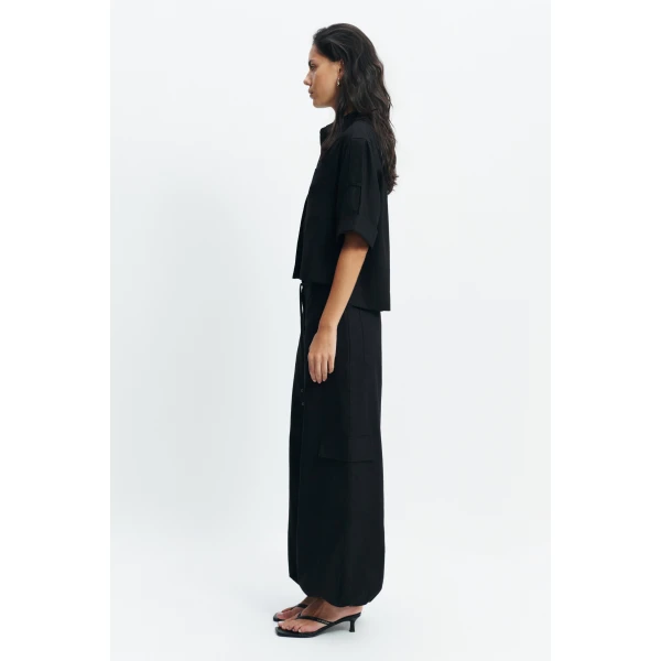 Aje Corine Relaxed Shirt in Black | Shirts | Coveti