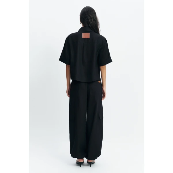 Aje Corine Relaxed Shirt in Black | Shirts | Coveti