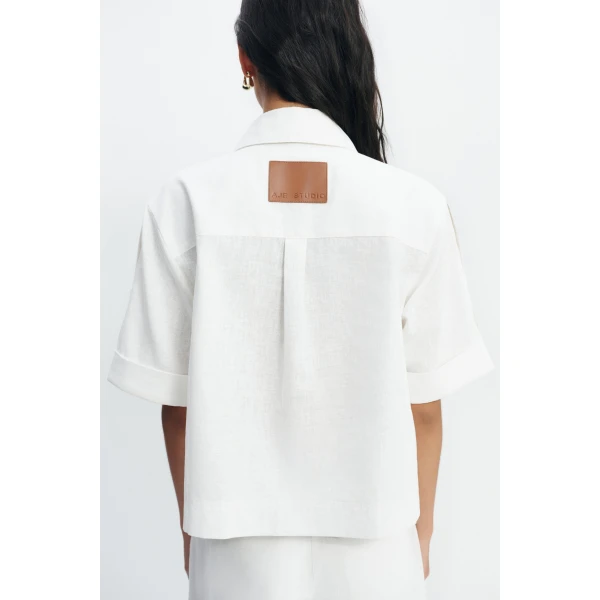 Aje Corine Relaxed Shirt in White | Shirts | Coveti