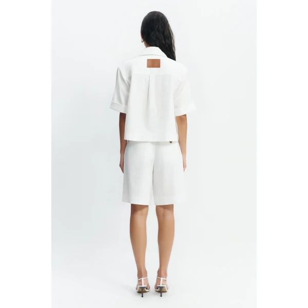 Aje Corine Relaxed Shirt in White | Shirts | Coveti