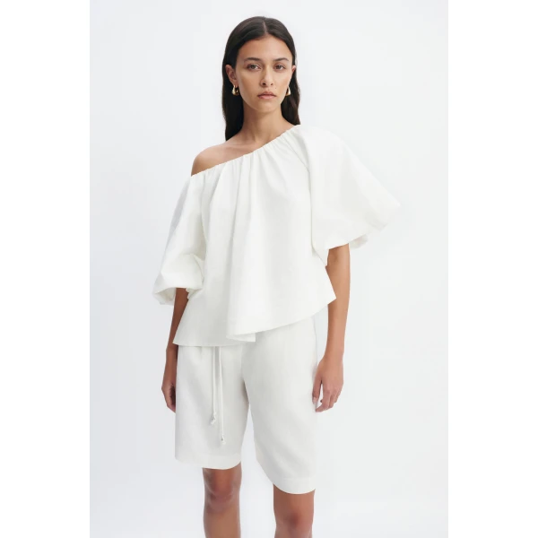 Aje Corine Relaxed Top in White | Tops | Coveti