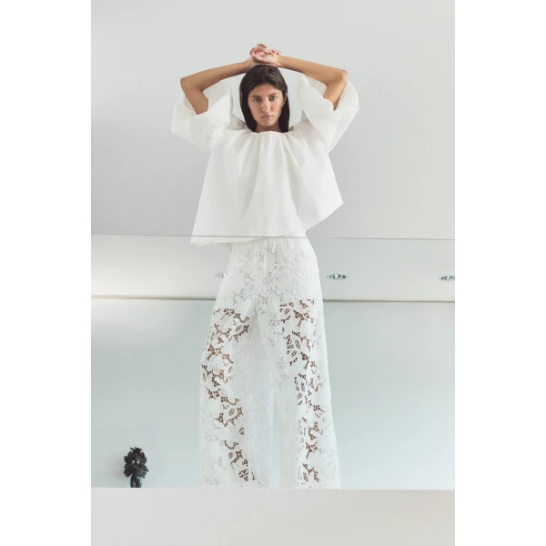 Aje Corine Relaxed Top in White | Tops | Coveti