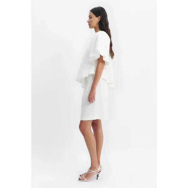 Aje Corine Relaxed Top in White | Tops | Coveti