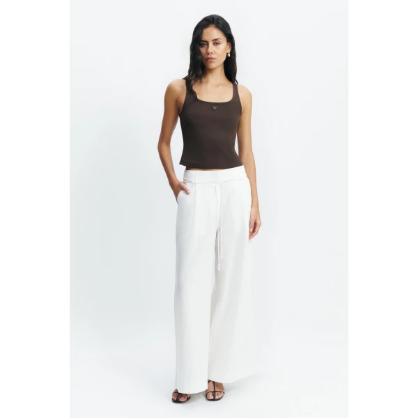 Aje Corine Tailored Pant in White | Pants | Coveti
