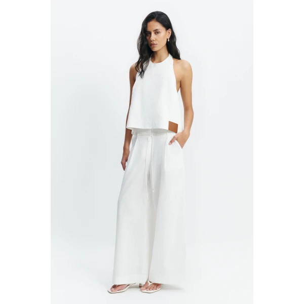 Aje Corine Tailored Pant in White | Pants | Coveti