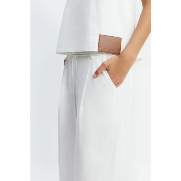 Aje Corine Tailored Pant in White | Pants | Coveti
