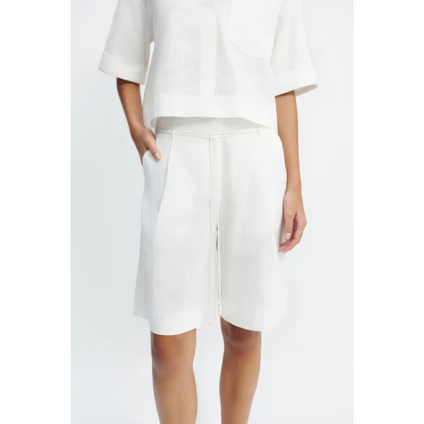 Aje Corine Tailored Shorts in White | Shorts | Coveti
