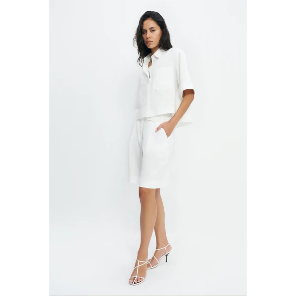Aje Corine Tailored Shorts in White | Shorts | Coveti