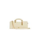 Aje Corrie Small Clutch in Ivory Croc | Clutch Bags | Coveti