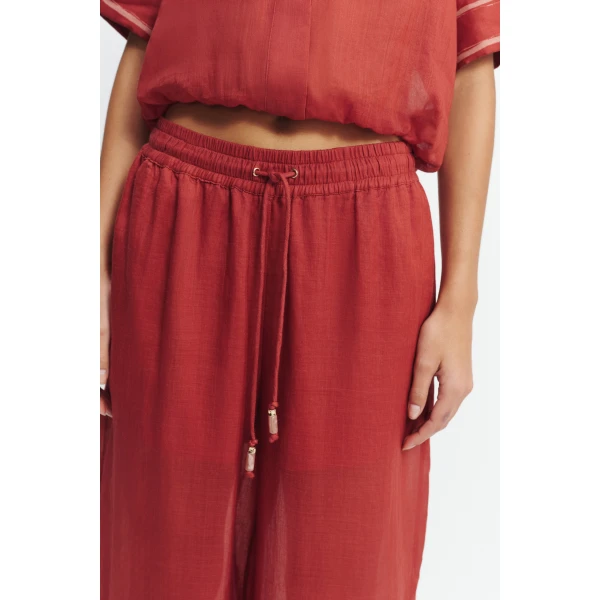 Aje Cove Relaxed Pant in Claret | Pants | Coveti