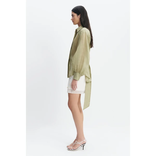 Aje Cove Tie Shirt in Pale Olive | Shirts | Coveti