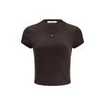 Aje Cowrie Baby Tee in Chocolate | T-shirts | Coveti