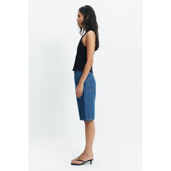 Aje Cowrie Halter Tank in Black | Tops | Coveti