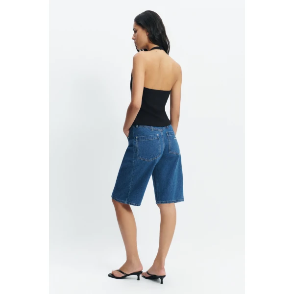 Aje Cowrie Halter Tank in Black | Tops | Coveti