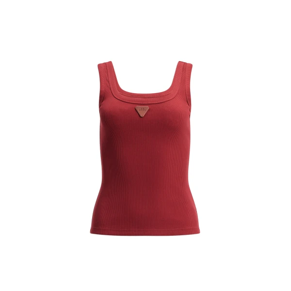 Aje Cowrie Scoop Tank in Claret | Tops | Coveti