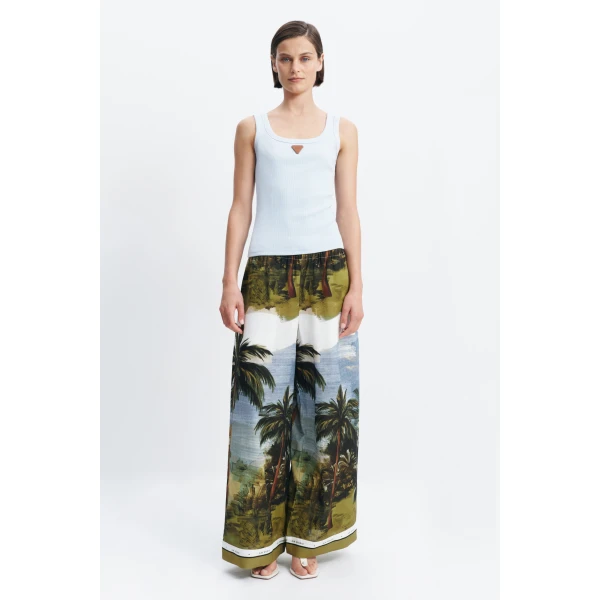 Aje Cowrie Scoop Tank in Powder Blue | Tops | Coveti