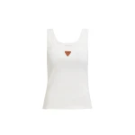 Aje Cowrie Scoop Tank in White | Tops | Coveti