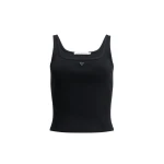 Aje Cowrie Square Neck Tank in Black | Tops | Coveti