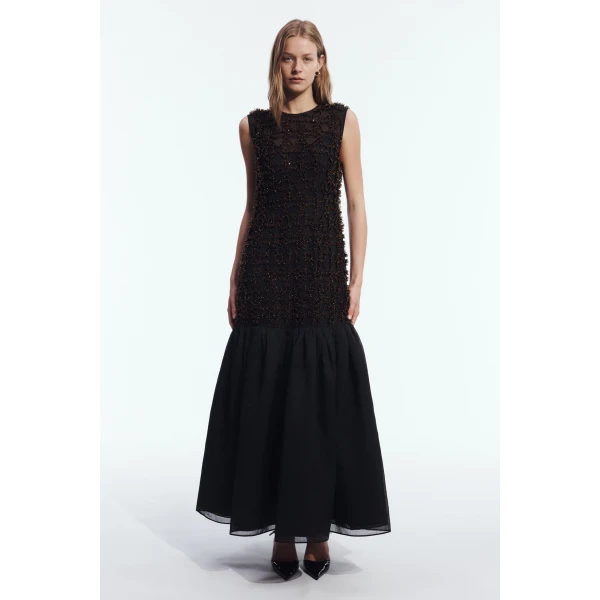 Aje Cristallina Embellished Gown in Black | Evening Gowns | Coveti