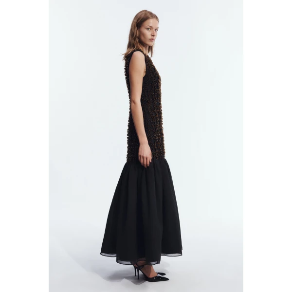 Aje Cristallina Embellished Gown in Black | Evening Gowns | Coveti