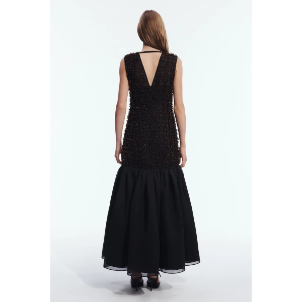 Aje Cristallina Embellished Gown in Black | Evening Gowns | Coveti