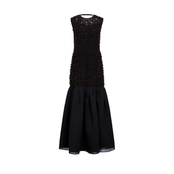 Aje Cristallina Embellished Gown in Black | Evening Gowns | Coveti