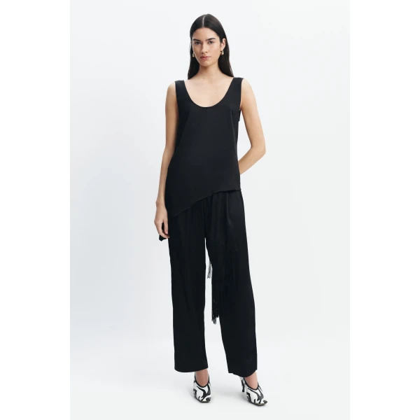 Aje Dawn Asymmetric Top in Black | Tops | Coveti