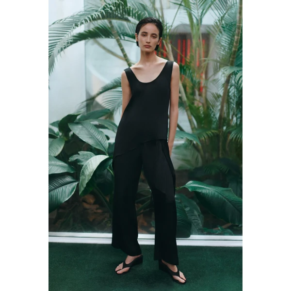 Aje Dawn Asymmetric Top in Black | Tops | Coveti