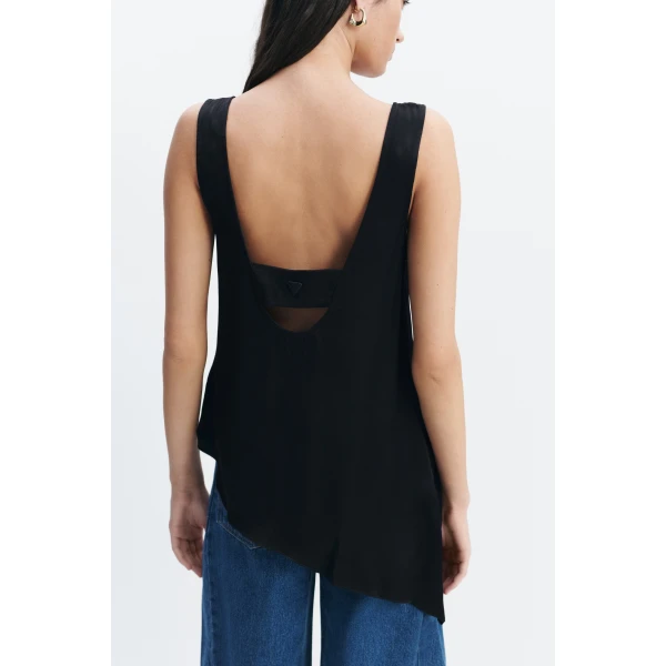 Aje Dawn Asymmetric Top in Black | Tops | Coveti
