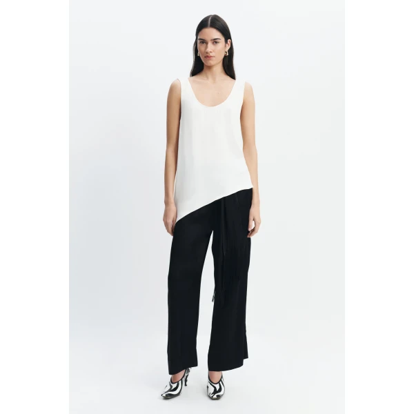 Aje Dawn Asymmetric Top in Ivory | Tops | Coveti