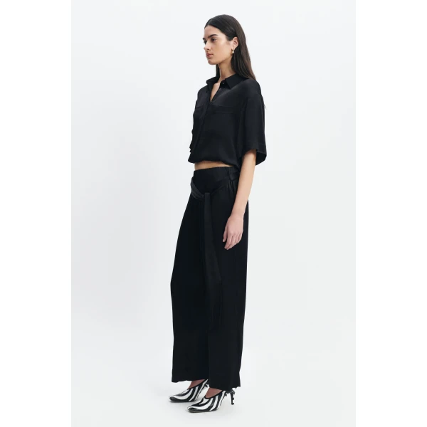 Aje Dawn Bubble Shirt in Black | Shirts | Coveti