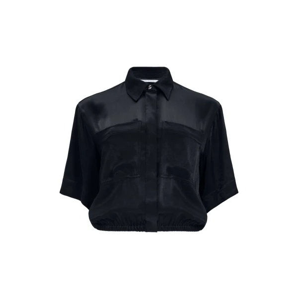 Aje Dawn Bubble Shirt in Black | Shirts | Coveti