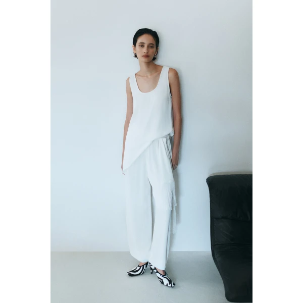 Aje Dawn Relaxed Pants in Ivory | Pants | Coveti