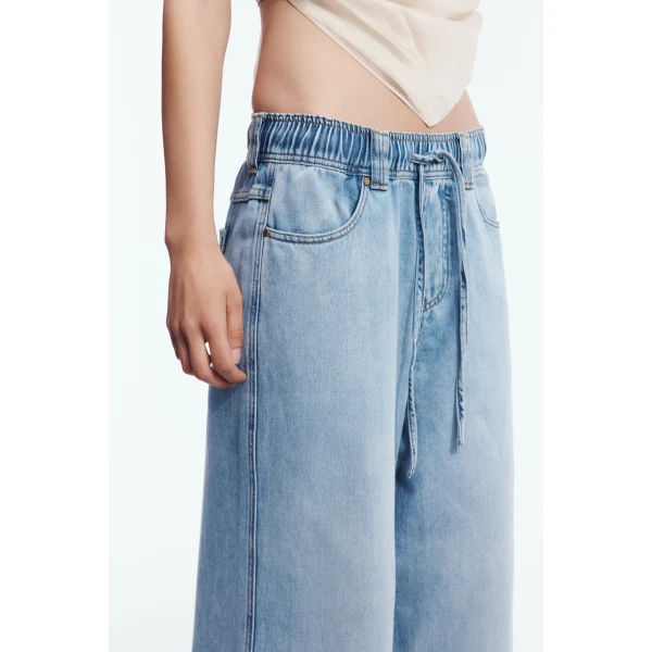 Aje Delora Denim Jeans in Sea Blue Wash | Pants | Coveti