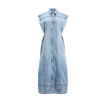 Aje Delora Denim Midi Dress in Sea Blue Wash | Midi Dresses | Coveti