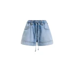 Aje Delora Denim Short in Sea Blue Wash | Shorts | Coveti