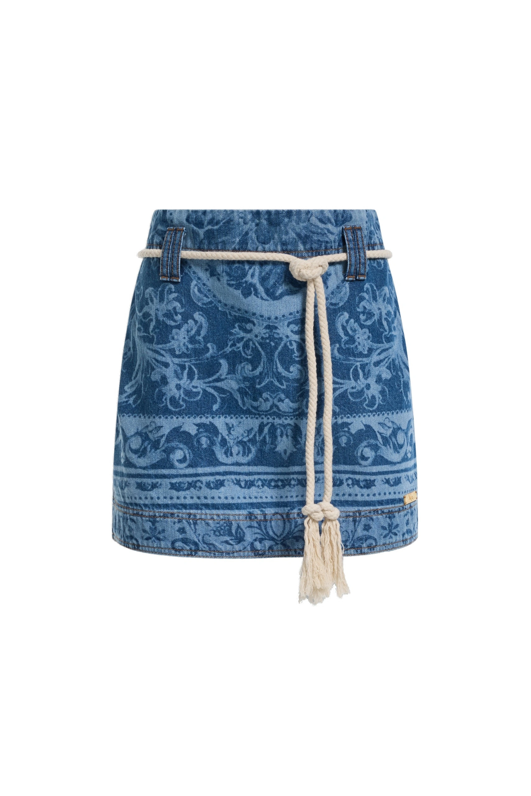 Aje Dive Denim Mini Skirt Blue Heirloom Wash Aje Dive Denim Mini Skirt in Blue Heirloom Wash | Skirts | Coveti