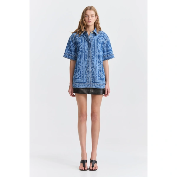 Aje Dive Denim Shirt in Blue Heirloom Wash | Shirts | Coveti