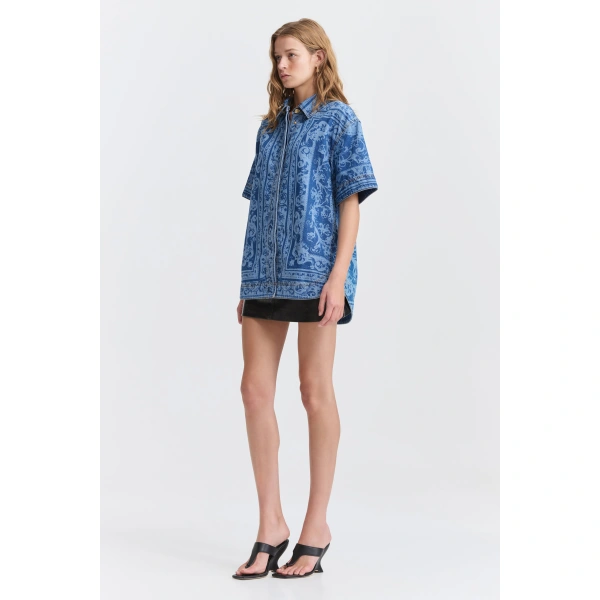 Aje Dive Denim Shirt in Blue Heirloom Wash | Shirts | Coveti