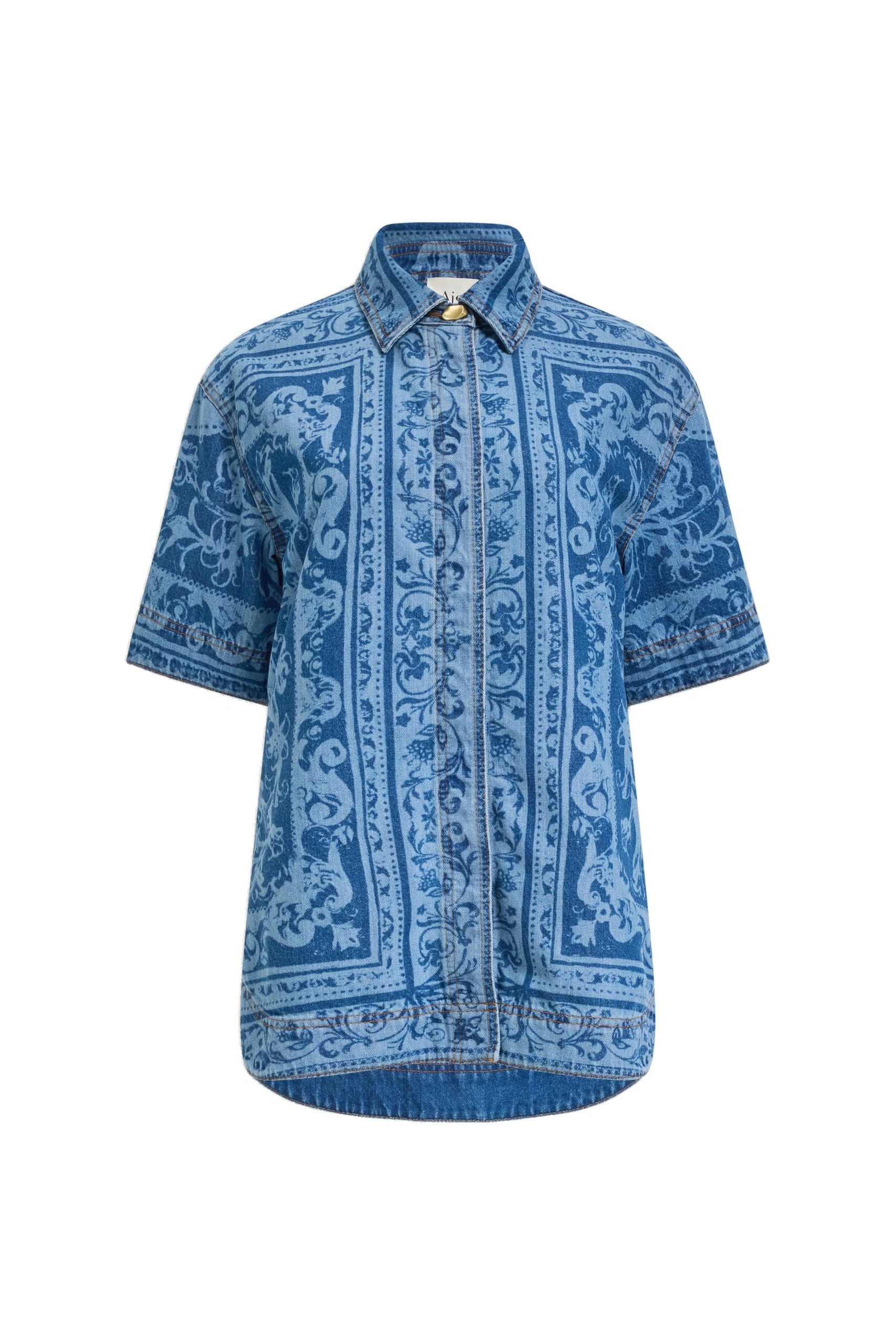 Aje Dive Denim Shirt Blue Heirloom Wash Aje Dive Denim Shirt in Blue Heirloom Wash | Shirts | Coveti