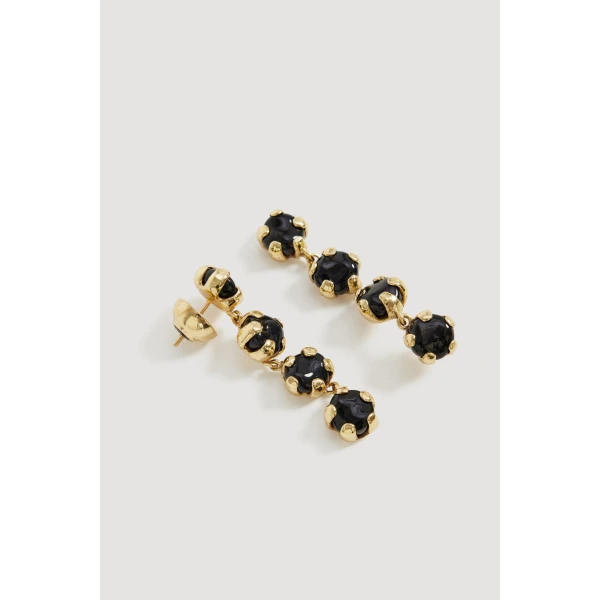 Aje Dusk Resin Drop Stud in Onyx | Earrings | Coveti