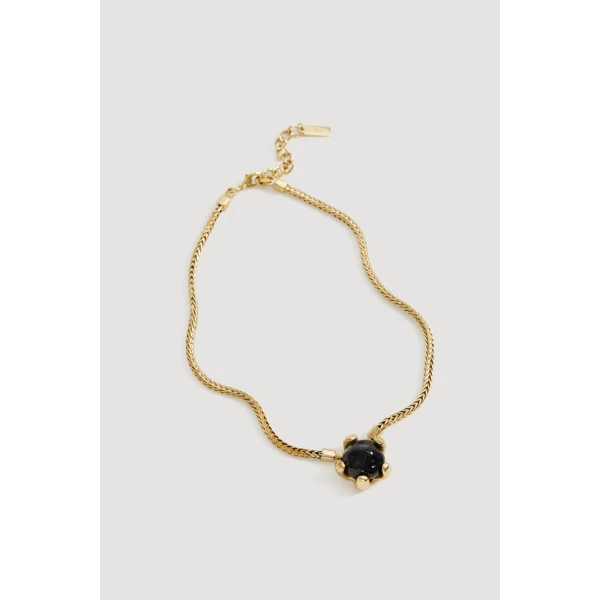 Aje Dusk Resin Necklace in Gold/Onyx | Necklace | Coveti