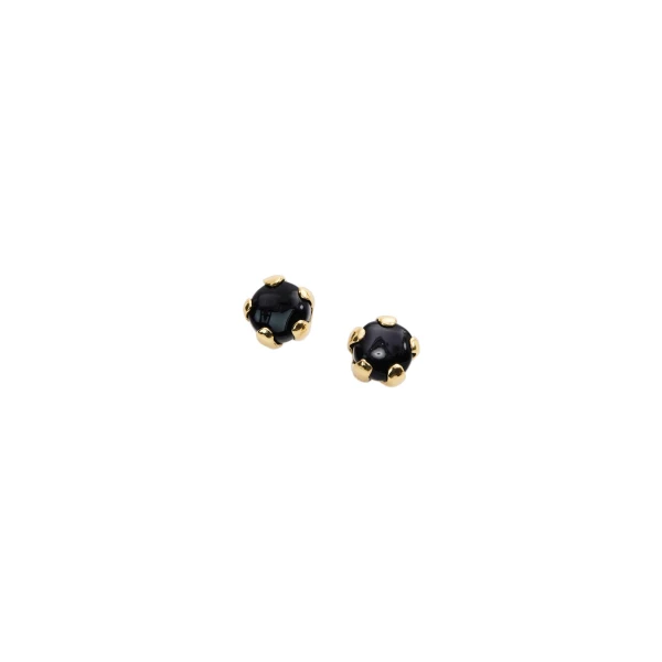 Aje Dusk Resin Stud in Onyx | Earrings | Coveti