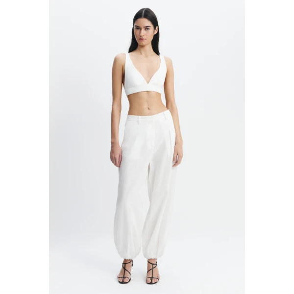 Aje Dylan Rib Bralette in White | Tops | Coveti
