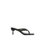 Aje Earthen Heel Thong in Black | Heels | Coveti