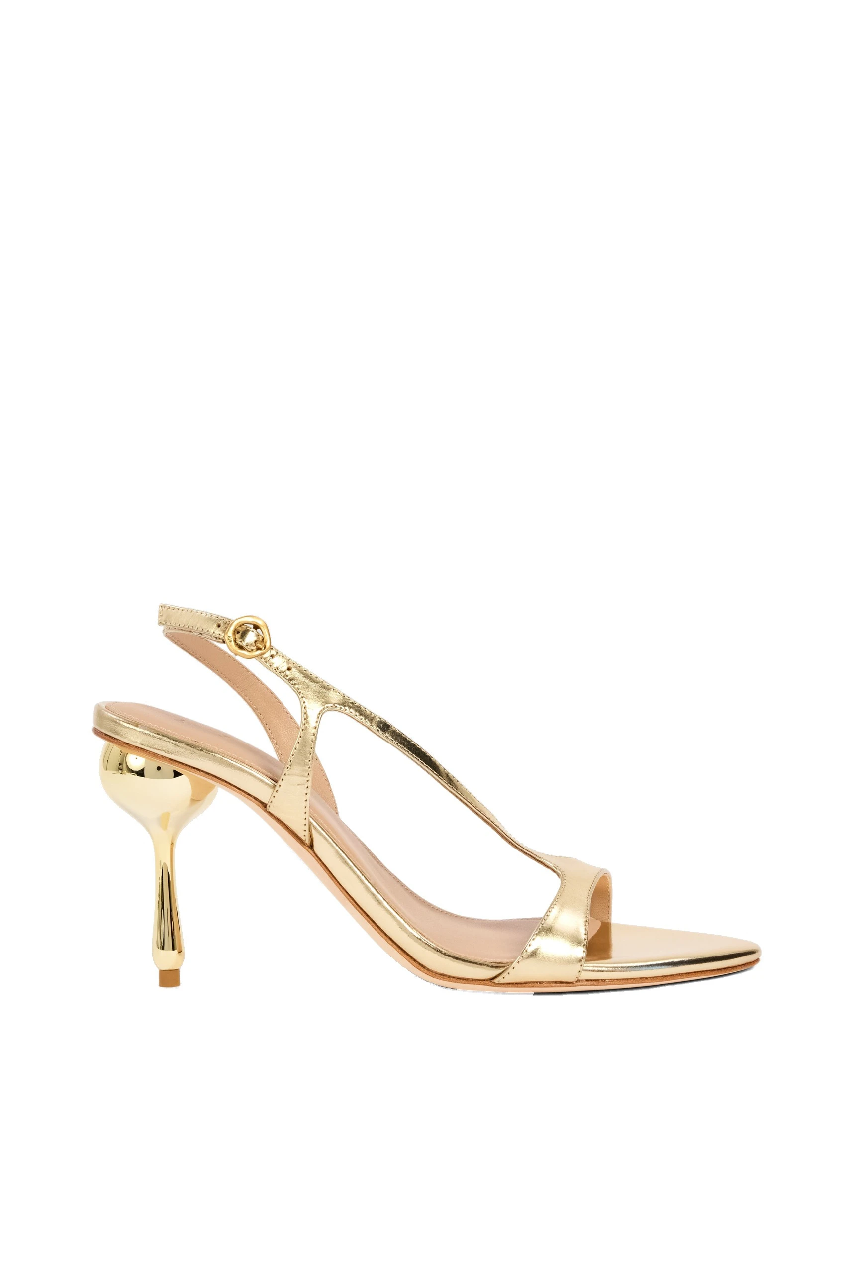 Aje Elan Asymmetric Droplet Heel Gold Aje Elan Asymmetric Droplet Heel in Gold | Heels | Coveti