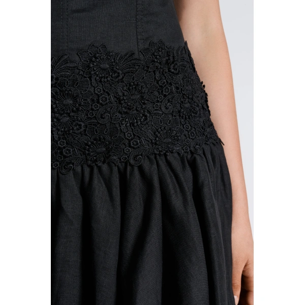 Aje Elarose Lace Mini Dress in Black | Mini Dresses | Coveti
